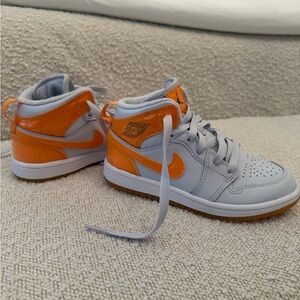 Kids' Orange and Gray Sneakers